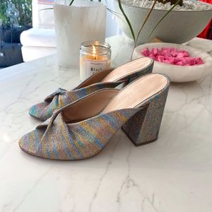 Loeffler Randall Laurel Heels in Prism Rainbow Glitter